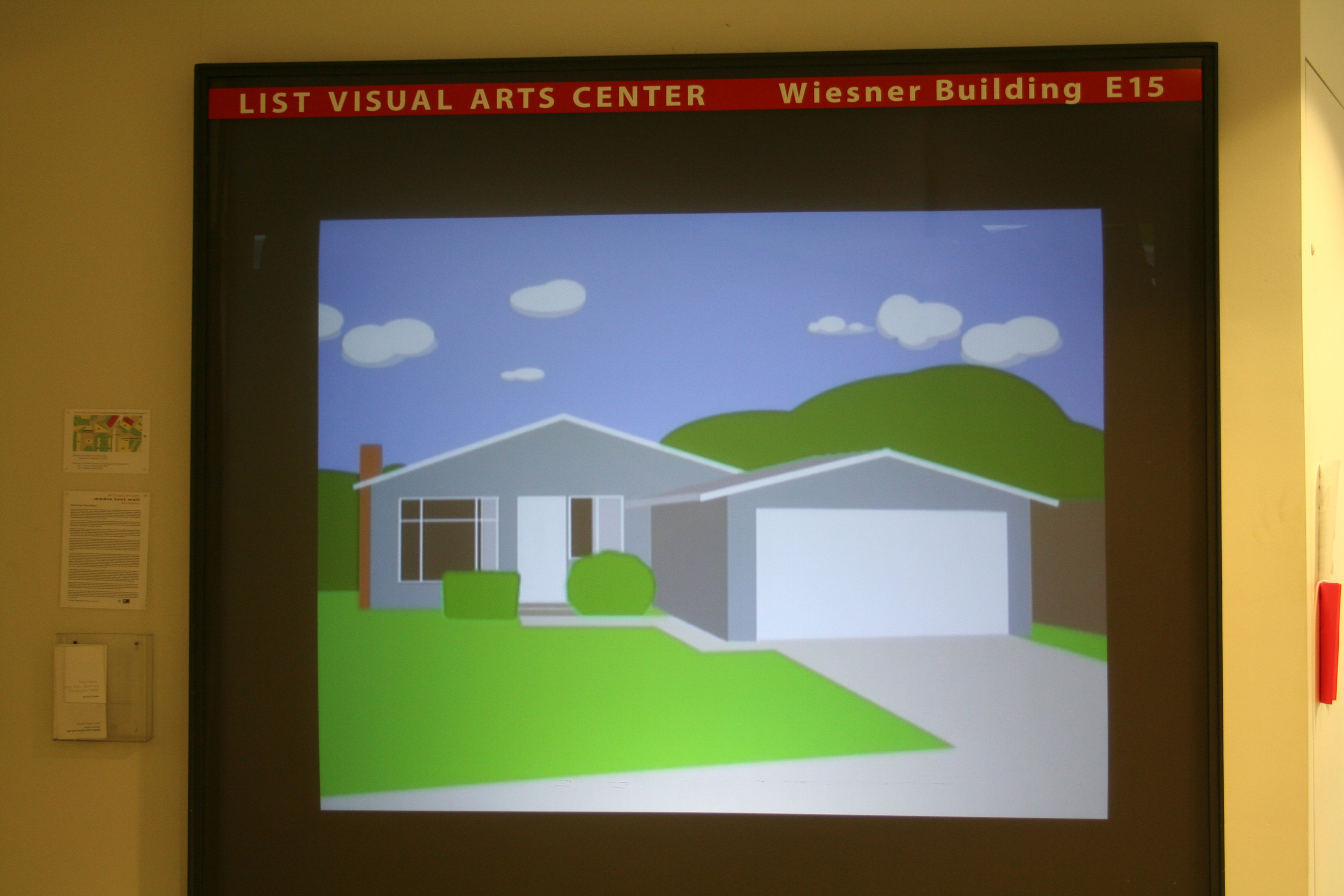 Installation view of Kota Ezawa: Three Works at MIT List Visual Arts Center, 2007.