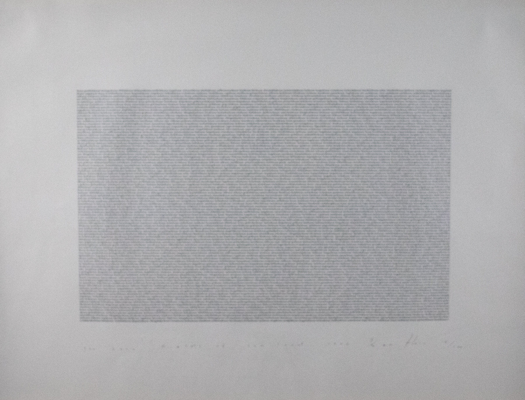 Textured print of a pattern that is a lot of thin, gray lines.