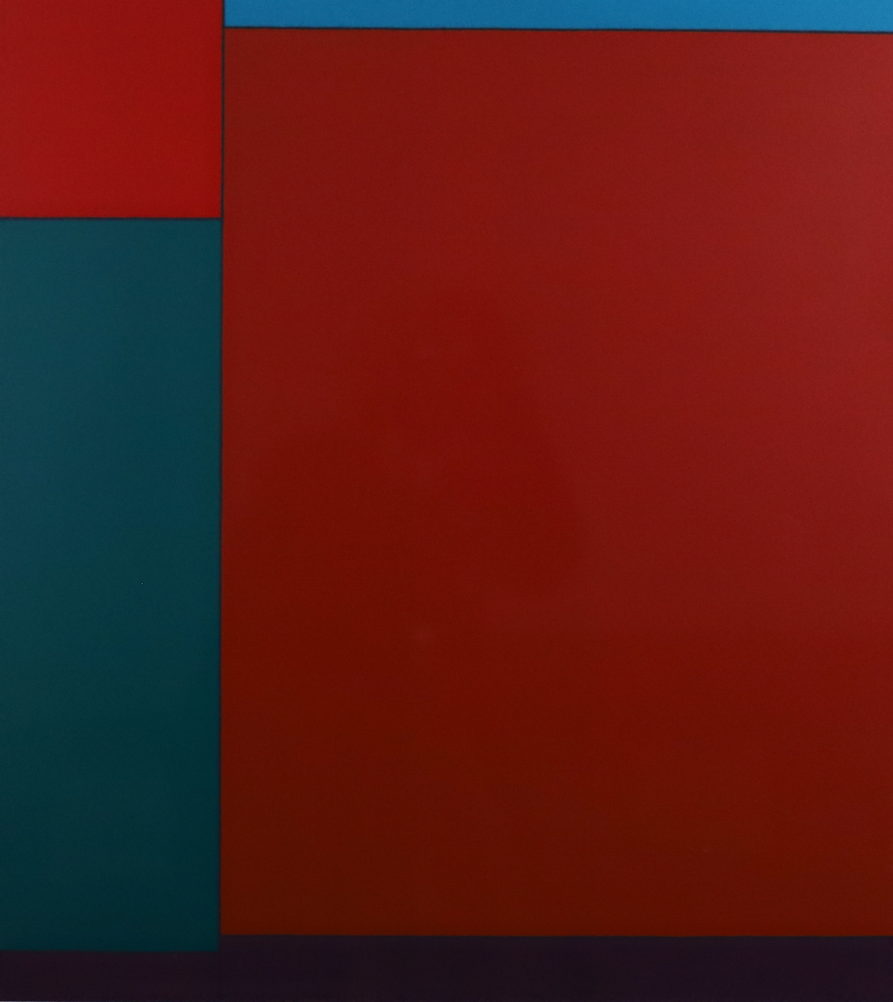 Large red and green rectangles take up the entirety of the canvas.