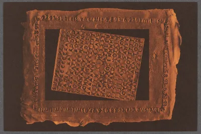 The postcard for the exhibition Subversive Craft, MIT List Visual Arts Center, 1993.