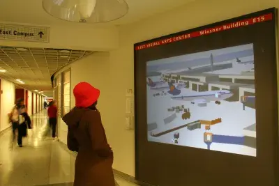 Installation view of Kota Ezawa: Three Works at MIT List Visual Arts Center, 2007.