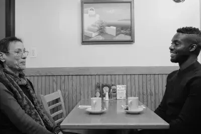 Adam Pendleton, Just Back from Los Angeles: A Portrait of Yvonne Rainer, 2016–17