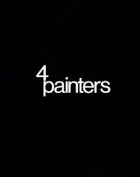 Black book cover for Four Painters featuring the title in white.