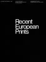 Black book cover for Recent European Prints featuring the title in white letters.