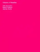 Pink book cover for Visions of Paradise: Vito Acconci, David Ireland, James Surls.