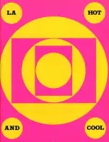 Yellow and pink geometric book cover for LA Hot and Cool written in 4 yellow circles.