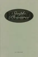 Jade green book cover for (not so) Simple Pleasures: Content and Contentment in Contemporary Art with a black oval containing the exhibition title in the center.