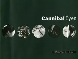 Forest green cover for Cannibal Eyes featuring 5 circles with black and white photographs inside them.