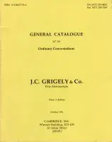 Yellow book cover for J.C. Grigely &amp; Co.: Ordinary Conversations featuring the price, title and location in small black text.