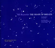Book cover for Jill Reynolds: The Shape of Breath featuring a cobalt blue background where glass bubbles appear to float in space.