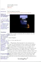 Book cover for The Very Quick of the Word featuring text that includes the gallery, timeframe and budget in blue. In black text is a paragraph from one of Okiishi's scripts.