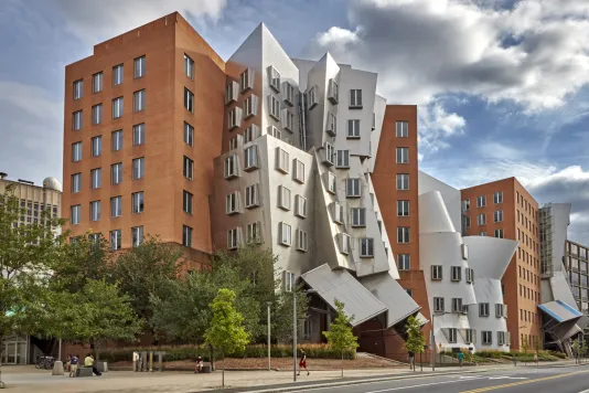 Frank Gehry's Ray and Maria Stata Center is situated on MIT Campus.