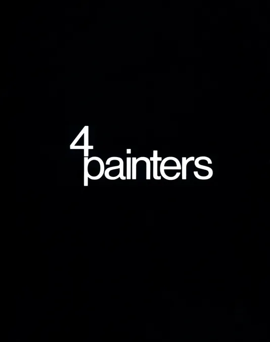 Black book cover for Four Painters featuring the title in white.