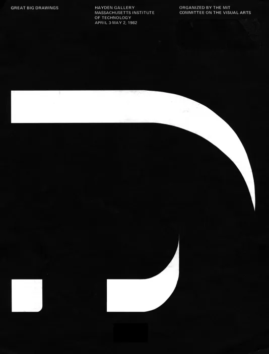 Black book cover for Great Big Drawings featuring a white upside down smiley face made using a semi colon.