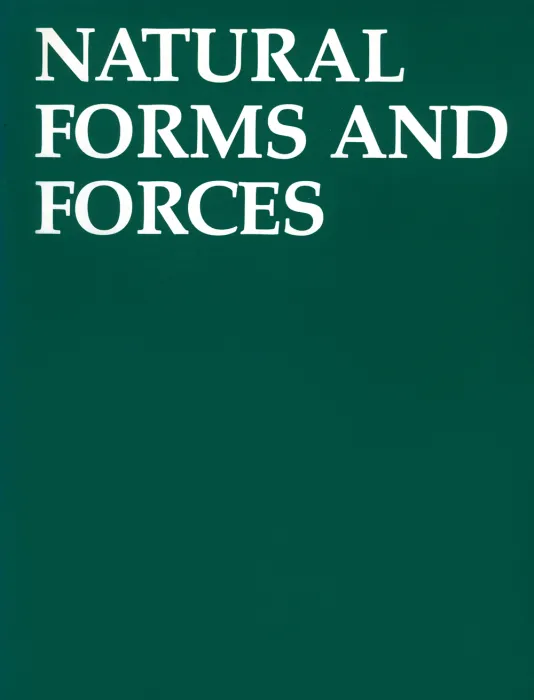 Forest green book cover for Natural Forms and Forces: Abstract Images in American Sculpture with the title written in white text.