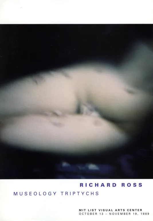 Book cover for Richard Ross: Museology Triptychs features a blurry, pale body.