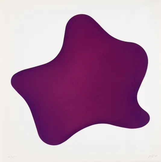 Surple shape with soft edges that gets lighter in the center.