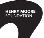 Black swoosh logo with white text that reads in all capital letters &quot;Henry Moore Foundation&quot;