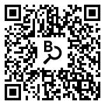 QR code with a small magnifying glass and the letter B in the center.