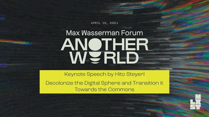 Preview image for the video "2021 Max Wasserman Forum Keynote Speech by Hito Steyerl".